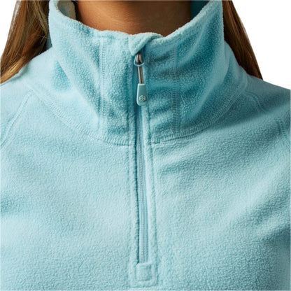 Thermal Ski Top - Surfanic Warm Zip Recycled Micro Fleece Ladies - Clearwater Blue